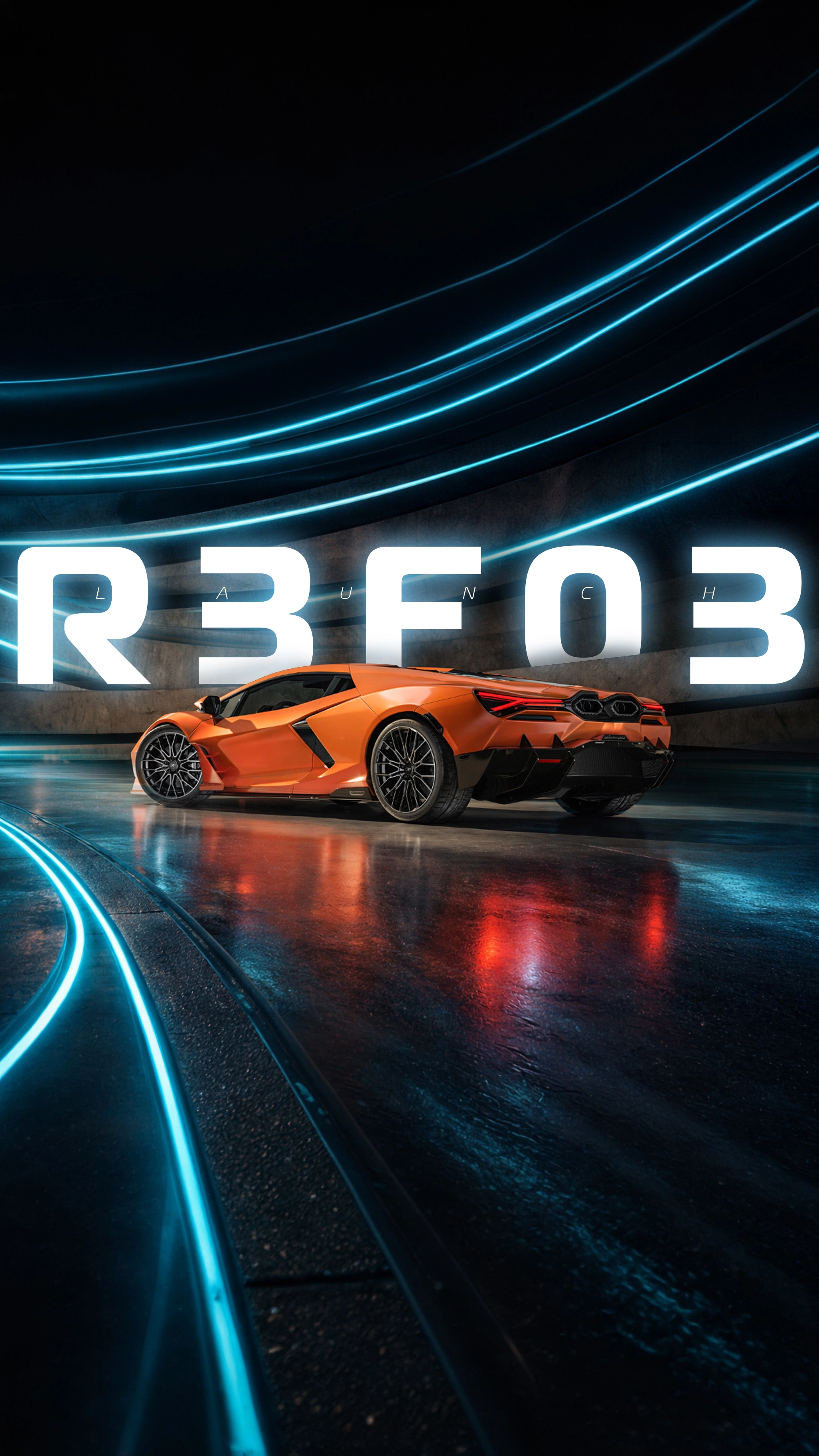 Une Lamborghini équipée de jantes R3F03
